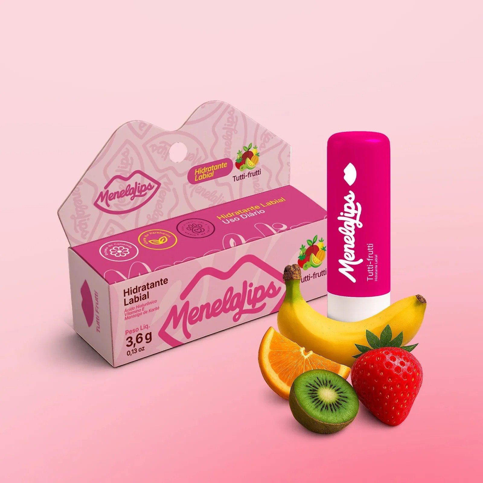 MenelaLips - Hidratante Labial de Tutti-Frutti 3,6g